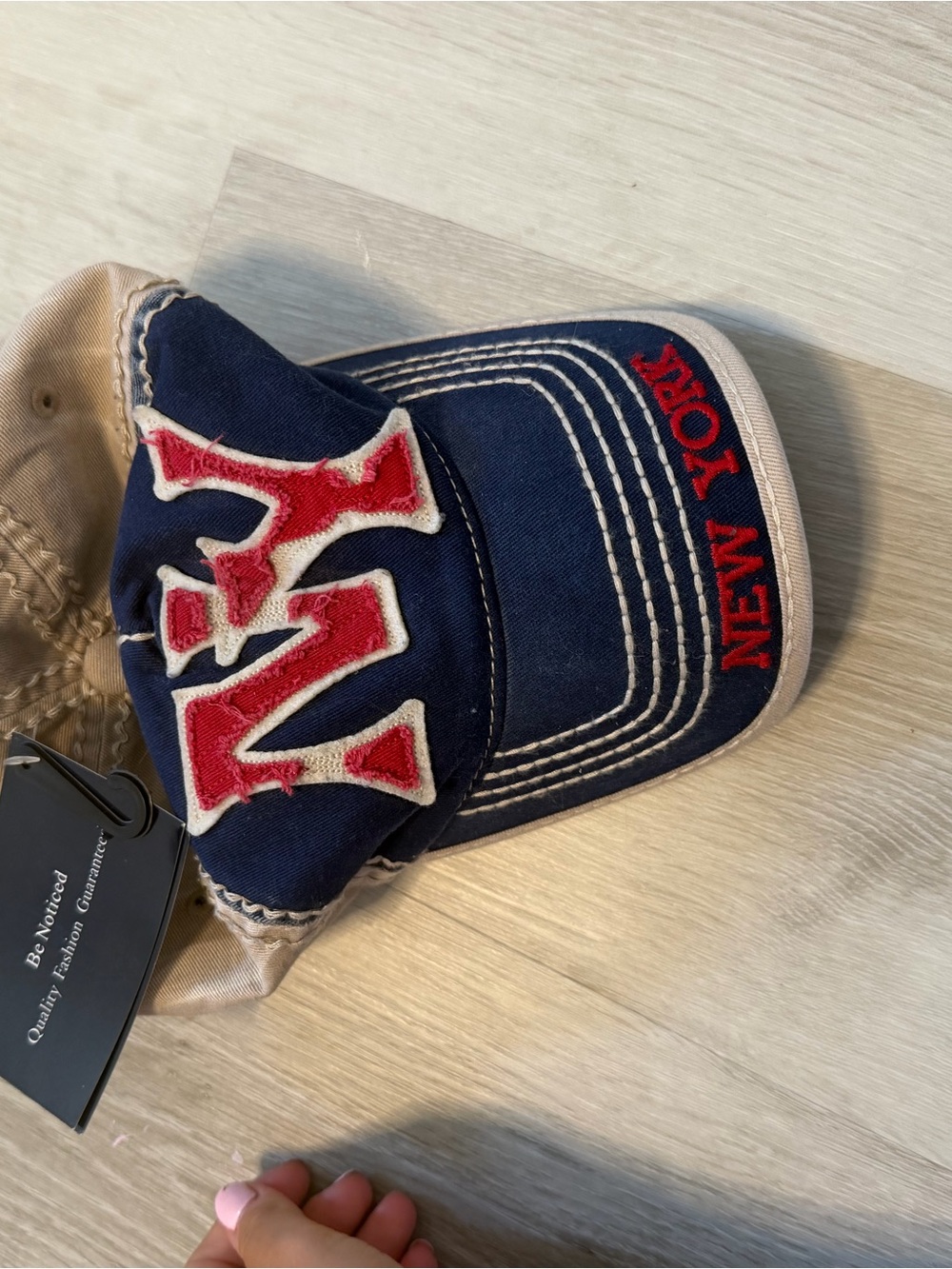 Navy and Red 'New York' Baseball Cap-Style Shoe